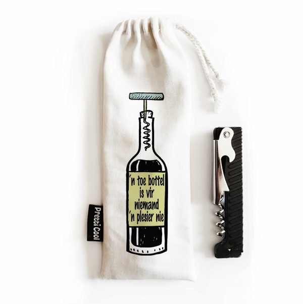 bottle opener gift bag made with cotton