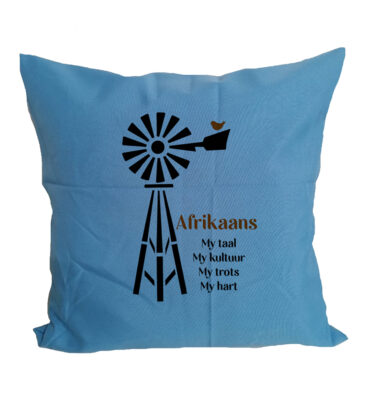 Scatter Cushion Cover: SCC02 Afrikaans, My Taal - Light Blue