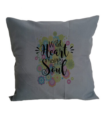 Scatter Cushion Cover: SCC07 Happy Soul - Gray