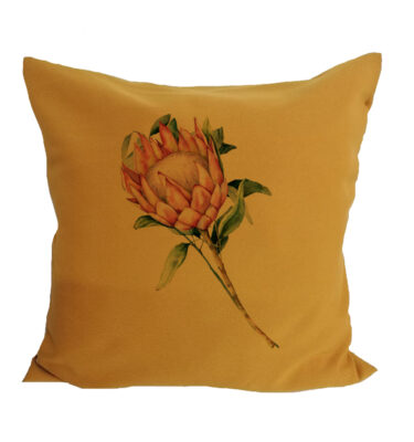 Scatter Cushion Cover: SCC09 Protea - Mustard